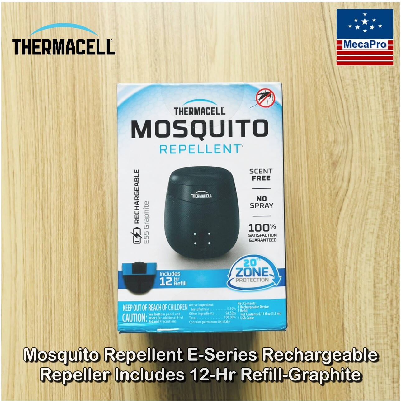 Thermacell ® Mosquito Repellent E-Series Rechargeable Repeller, Rechargeable Mosquito Repellent with Refill, 12 Hours of Protection. ราคา 3,425 บาท*ส่งฟรี