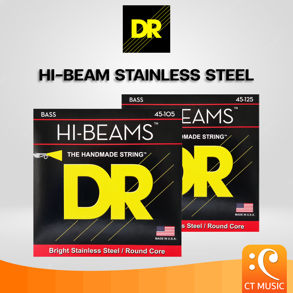 DR Strings Hi-Beam Stainless Steel 045-105 4 Strings / 045-125 5 String สายเบส ราคา 990 บาท*ส่งฟรี