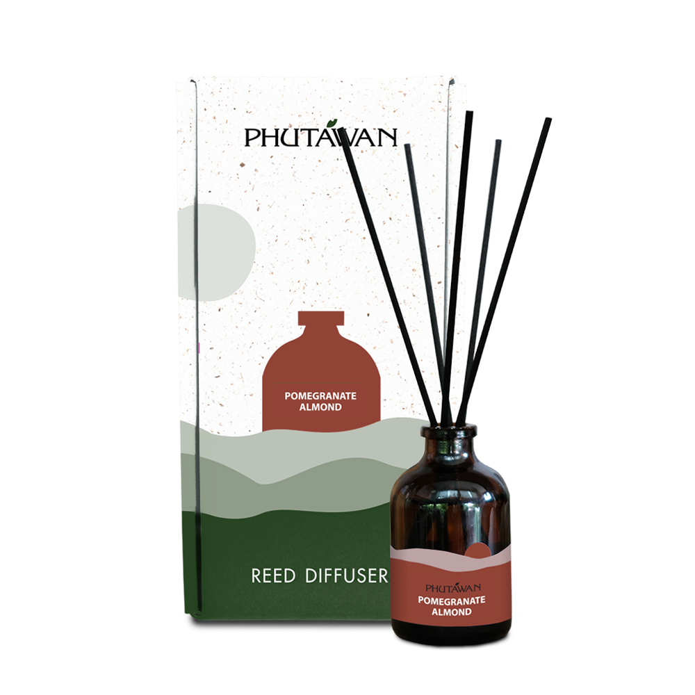 Phutawan Reed Diffuser ภูตะวัน ก้านไม้หอมปรับอากาศขนาด100 ml ใช้งานได้ประมาณ 2 เดือน (แบบรวมทุกกลิ่น)
