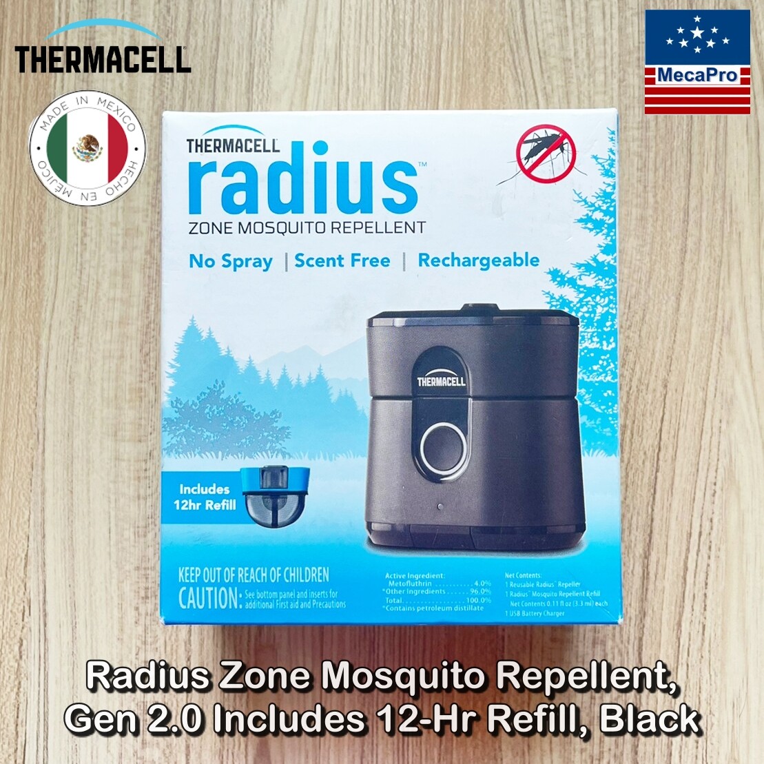 Thermacell ® Radius Zone Mosquito Repellent Gen 2, Rechargeable Electric Mosquito Repellent with 12-Hour Refill Solution. ราคา 3,695 บาท*ส่งฟรี