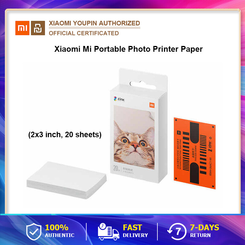Mi Portable Photo Printer Paper (2x3-inch, 20-sheets) กระดาษถ่ายภาพ