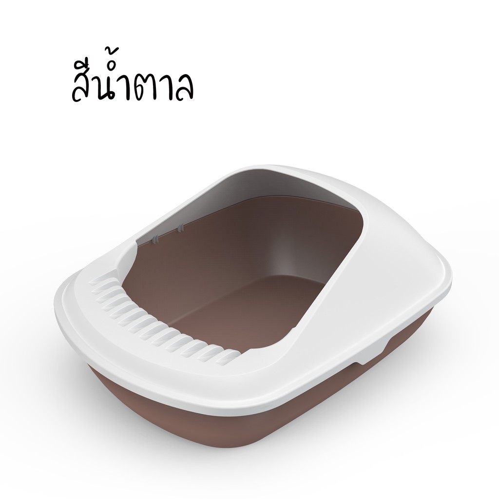 Cat little box กระบะทรายแมว ขอบสูงสไตล์รังนก #P08