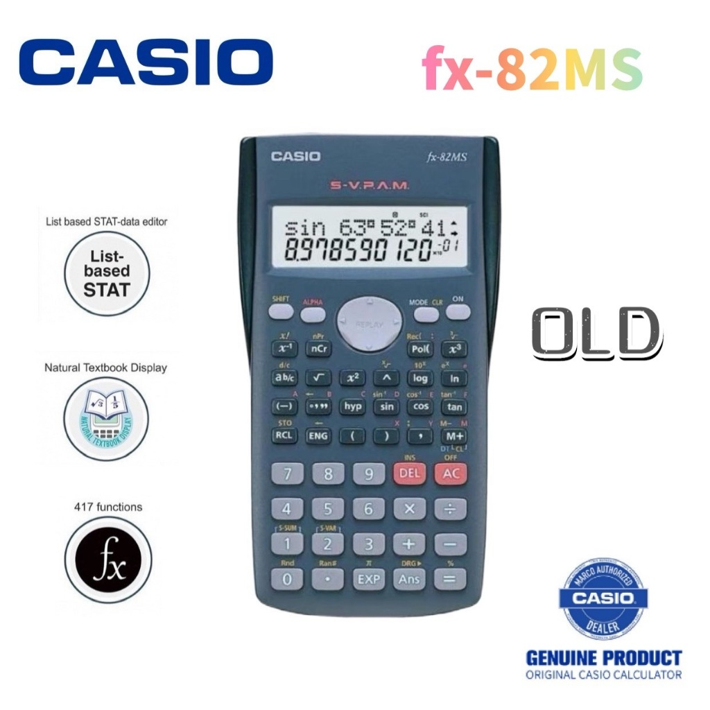 เครื่องคิดเลขวิทยาศาสตร์ของ Casio Fx-991EX Fx-82MS เครื่องคิดเลขแบบพกพาพลังงานแสงอาทิตย์รุ่นล่าสุด