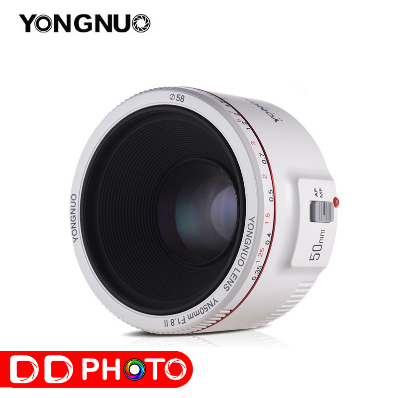 Yongnuo YN 50mm f1.8 II for Canon EF (White) ประกันศูนย์ในไทย ราคา 3,990 บาท*ส่งฟรี
