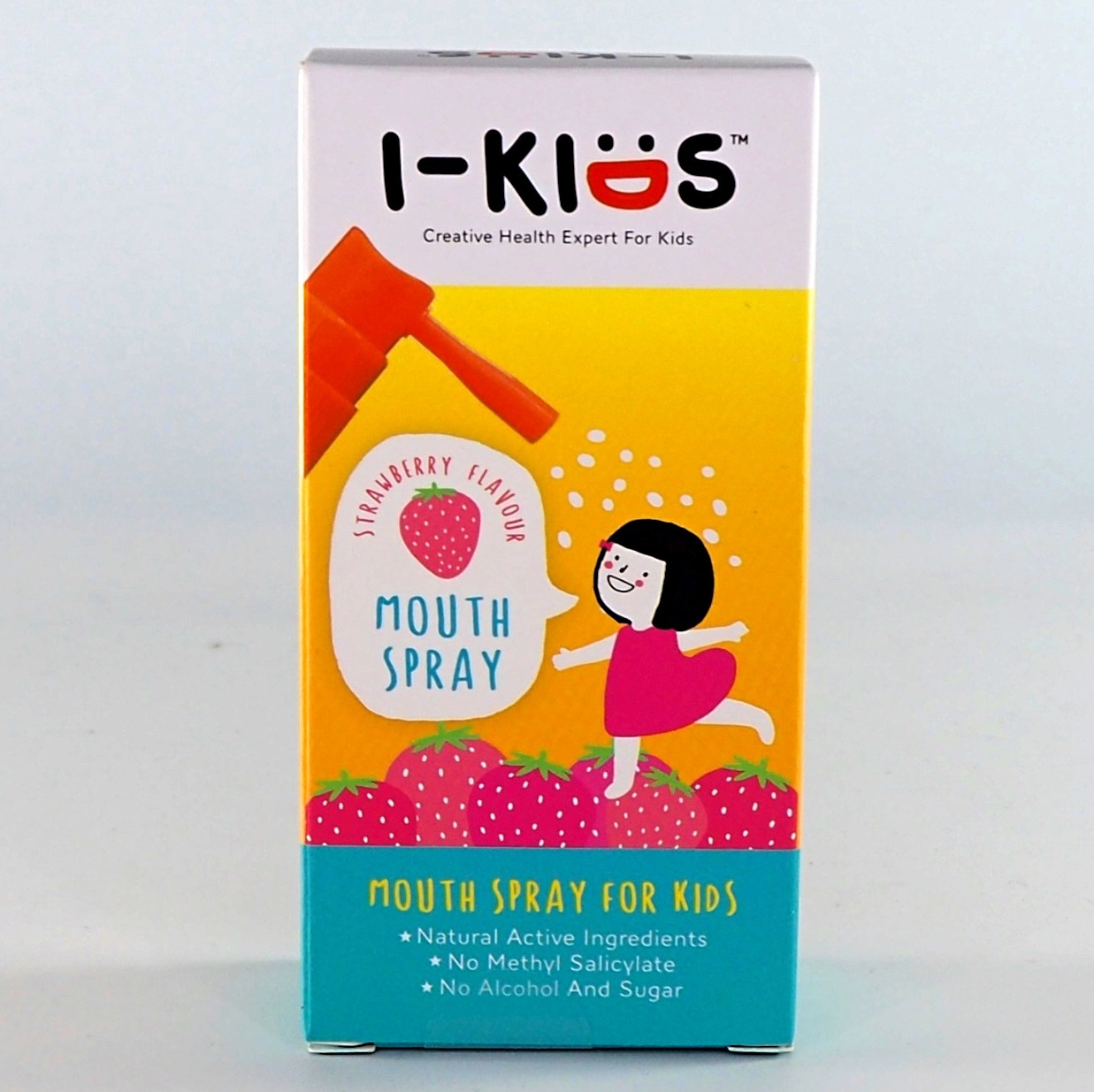 I-Kids Mouth Spray For Kids 15 mL (กลิ่นสตอเบอรี่ ) สเปรย์พ่นปาก และลำคอ สูตรอ่อนโยน สำหรับเด็ก