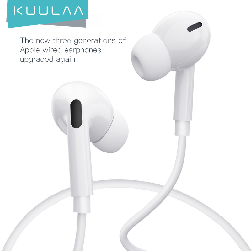 【50% OFF Voucher】KUULAA In Ear Earphones With Built-in Microphone With Mic 3.5mm In-Ear Wired Headset For Smartphones Type C Wired Earphones for iPhone 15 Pro Max Oppo Vivo Huawei Xiaomi Lightning Earphones for iPhone ราคา 178 บาท*ส่งฟรี