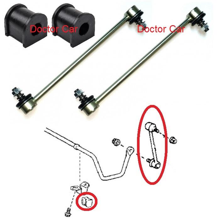 อุปกรณ์ประดับยนต์และชิ้นส่วนยานยนต์ Nisto Doctor รถด้านหน้า Stabilizer Sway Bar End Links + บุชสำหรับ Toyota Camry 2002-2006 ACV30