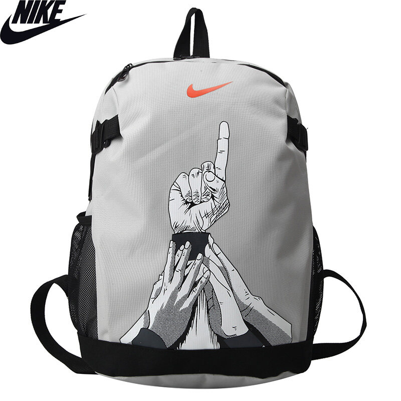 Nike outdoors กีฬาแล็ปท็อปสำหรับเดินทางกระเป๋าสะพายไหล่สบายๆกระเป๋าเป้สะพายหลังขนาดใหญ่ผู้ชายมัลติฟังก์ชั่นักเรียน schoolyard เท้ากระเป๋านักเรียน