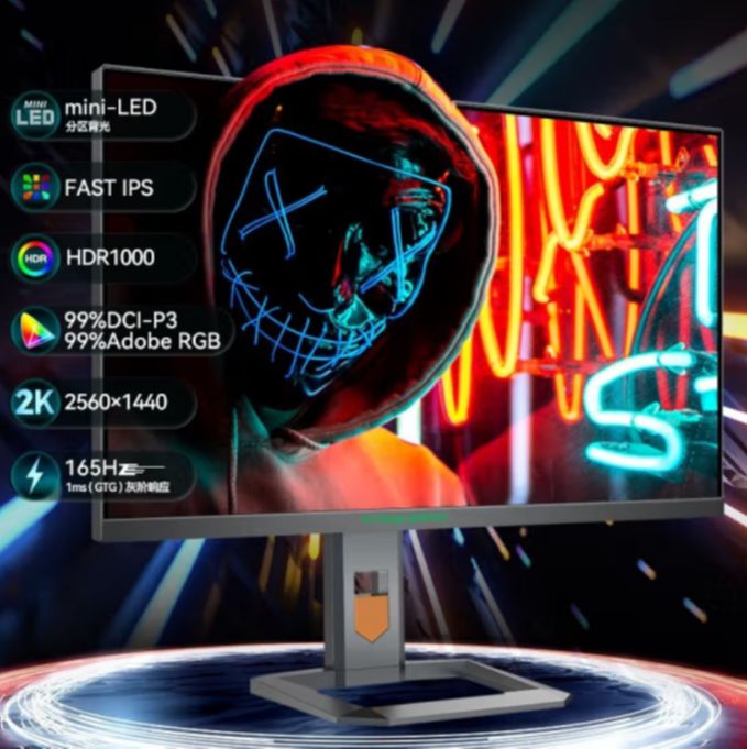 Titan Army 27" MiniLED Esport Monitor 2K QHD 2560x1440 16:9 Fast-IPS 165Hz 0.5ms Panel, HDR1000, 384 Local Dimming Zones, Calibrated Colors Accuracy ∆E＜2 WCG/Color Gamut sRGB 100%, DCI-P3 99%, AdobeRGB 98%, VESA, DP USB-C HDMI - 27A6MR ราคา 17,900 บาท*ส่งฟรี