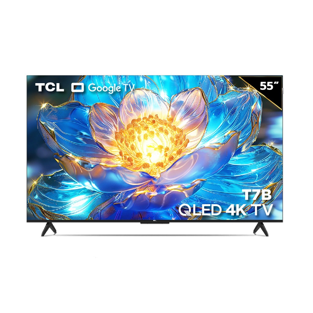 TCL สมาร์ททีวี QLED UHD 4K Google TV รุ่น 55T7B ขนาด 55 นิ้ว (รับประกัน 3 ปี) (รุ่นใหม่) ราคา 11,900 บาท*ส่งฟรี