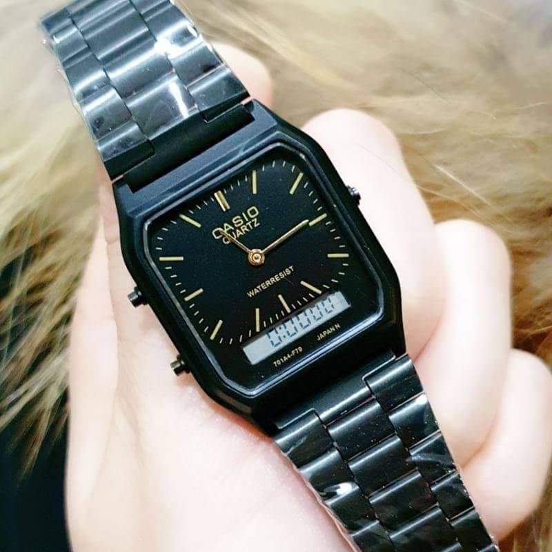 นาฬิกาข้อมือ แฟชั่น งานสอบระบบ ดีไซน์สวย ขนาดหน้าปัด 22mm. แถมกล่องคาสิโอ้