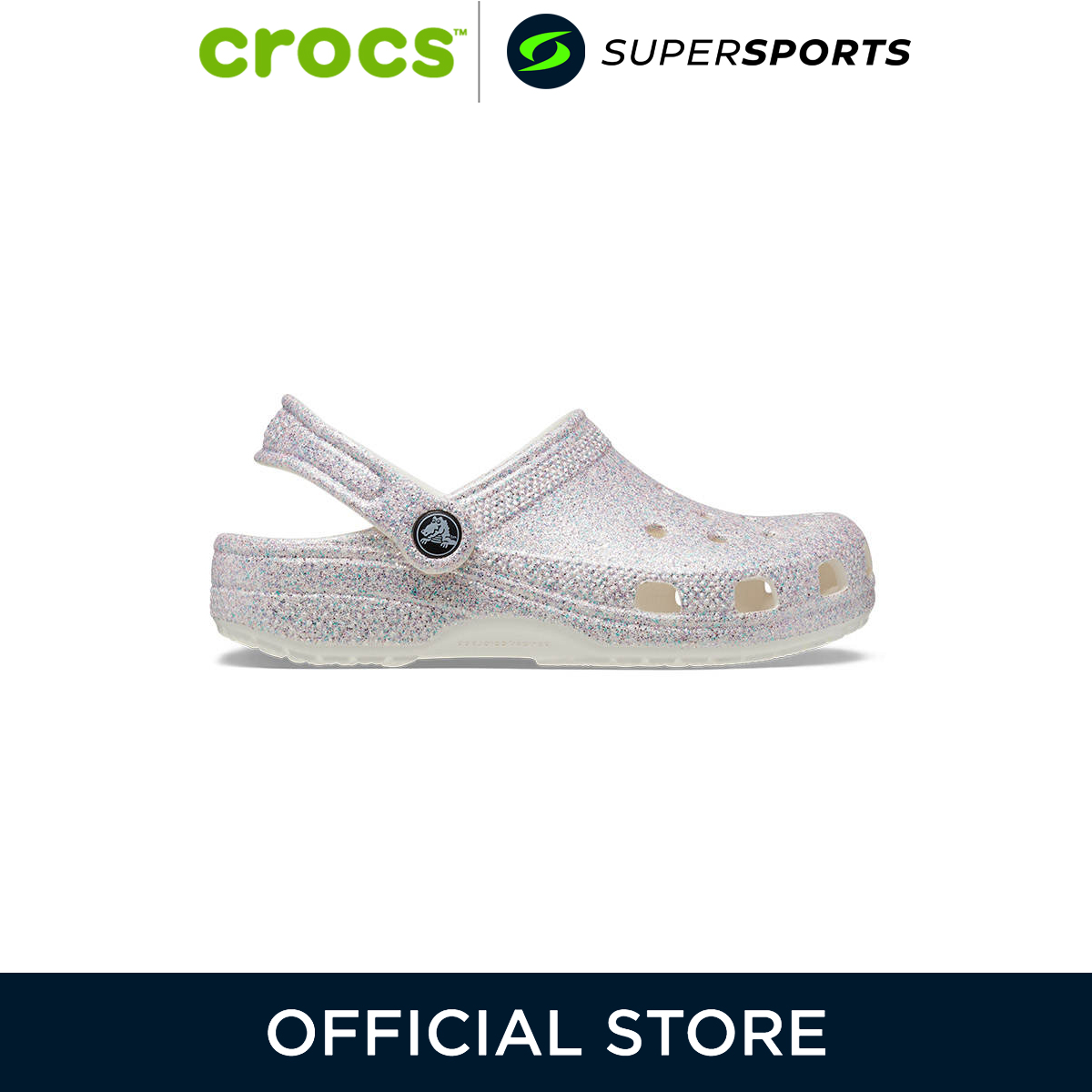 CROCS Classic Glitter Clog Toddler Kids Casual Shoes 206992-9DI