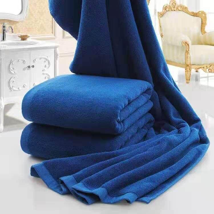 ผ้าเช็ดตัว สสีน้ำเงิน ผ้าขนหนู เกรดโรงแรม 27x54 นิ้ว (14ปอนด์) ราคาส่ง