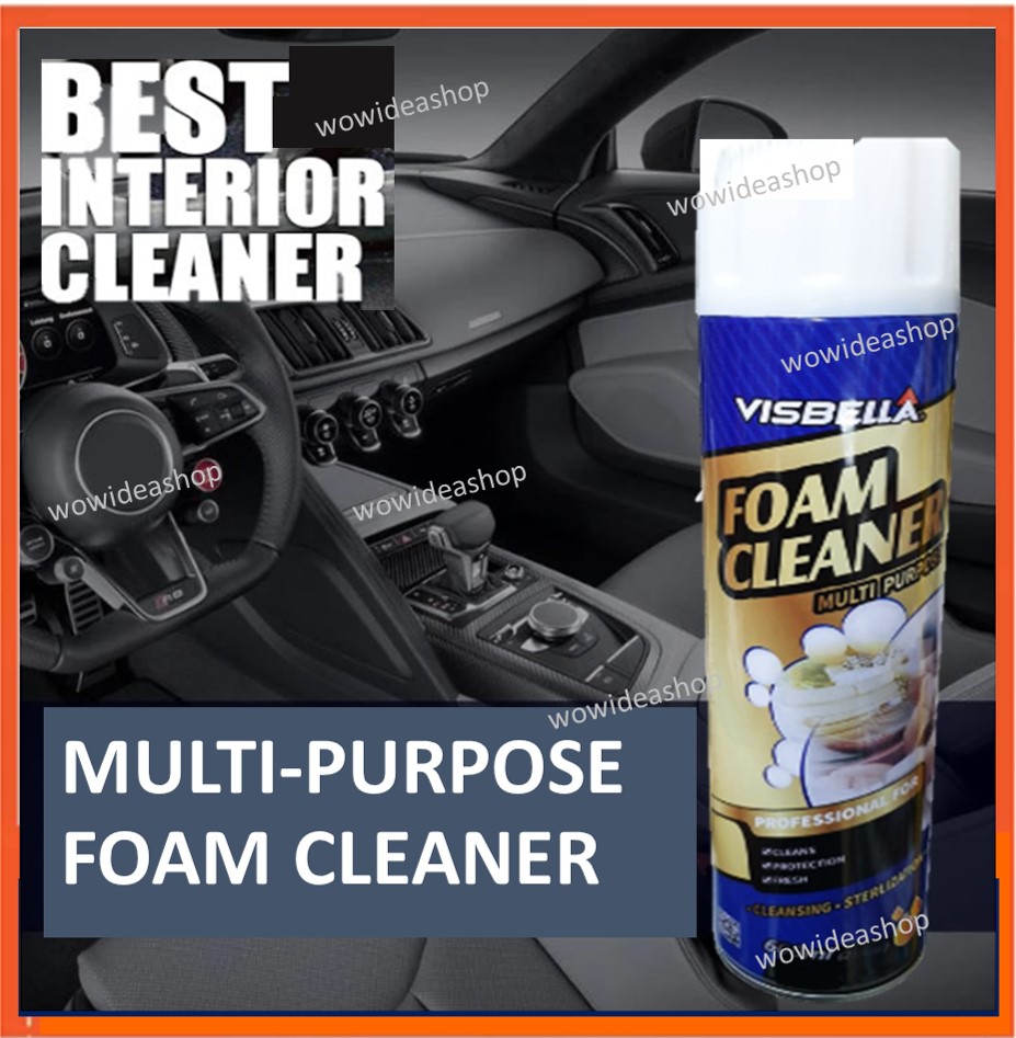 WOW น้ำยาเช็ดทำความสะอาด ในรถ โฟมทำความสะอาด อเนกประสงค์ VISBELLA ทำความสะอาดเบาะรถยนต์ เบาะผ้า เบาะหนัง พรม  VISBELLA Foam Cleane