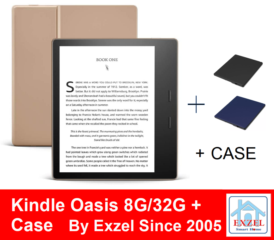 All-new Kindle Oasis 8GB / 32GB + With Case Wi-Fi - Fast 1 Day Ship from Bangkok Stock (Current Model Sold on Amazon - 2019 Model)