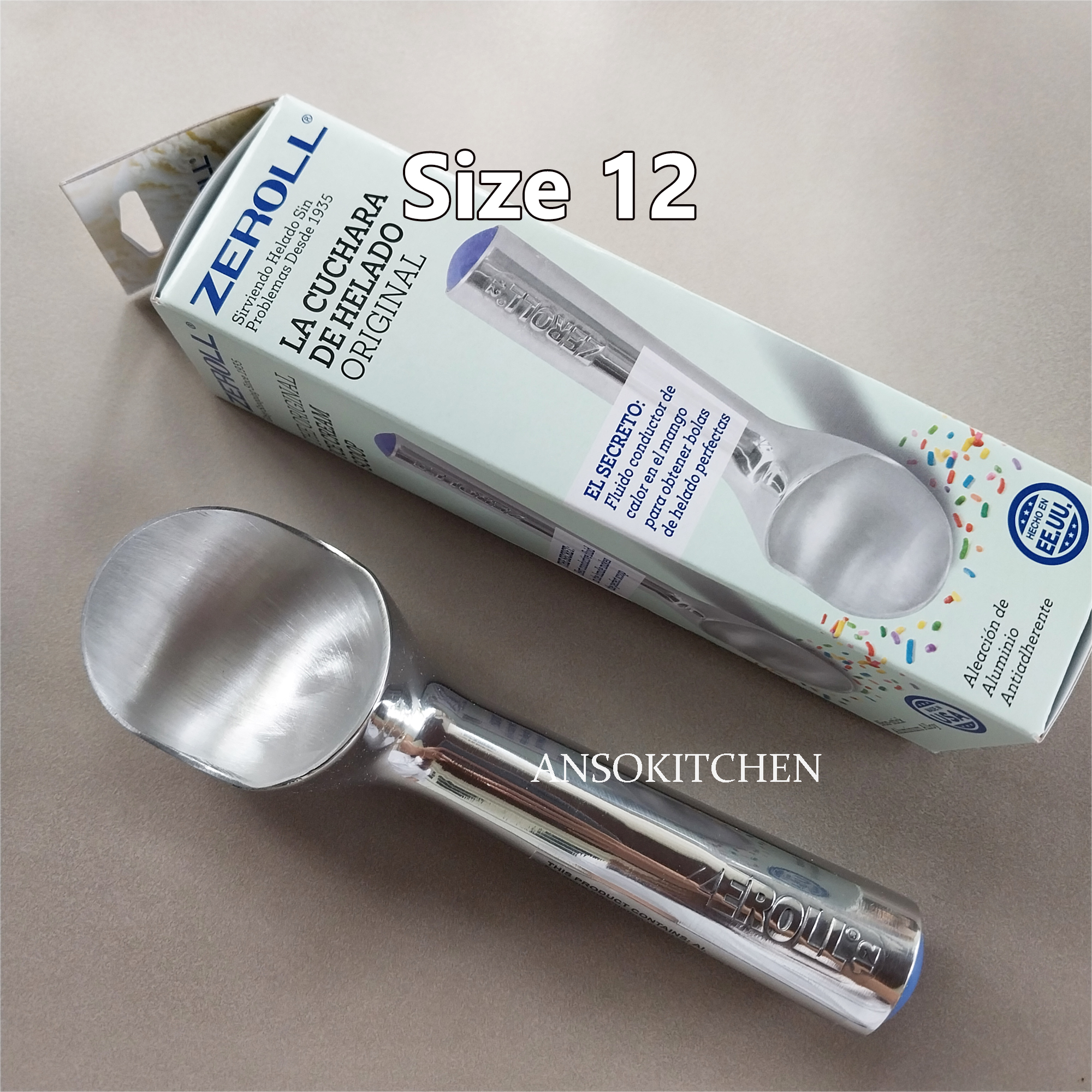 Zeroll Scoop Size 12 ที่ตักไอศครีมยี่ห้อ Zeroll (Made in USA) ขนาดของไอติมที่ได้ 3.0 oz./85 กรัม (ที่ตักไอติม สกู๊ปตักไอติม) ราคา 1,340 บาท*ส่งฟรี