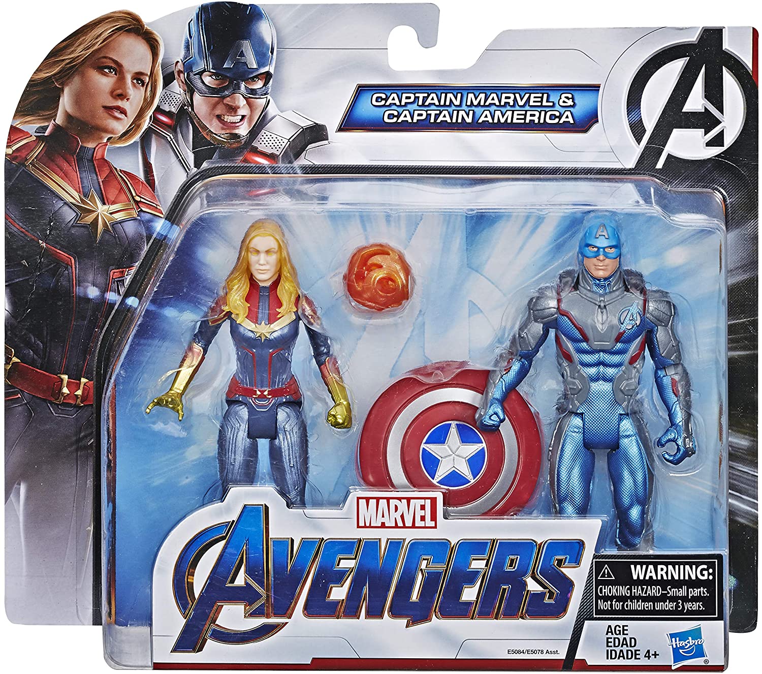 Toys for saving the universe- these 6-inch Avengers figures feature design inspired by Avengers: Endgame, so kids can imagine their favorite Super heroes battling against the evil Thanos Heroic Avengers ready for the fight - Captain America powers up in