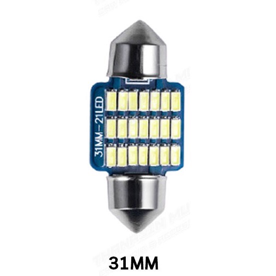 ไฟเพดานรถยนต์ LED 3014 21SMD 31mm 36mm 39mm 41mm 12V (1ชิ้น) แสงสีขาว