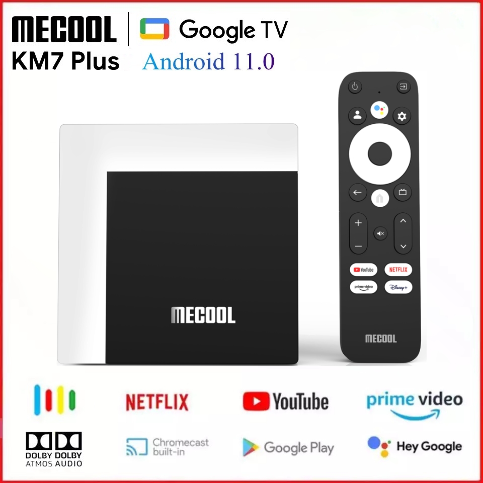 Mecool KM7 PLUS Android 11 WIFI 2.4G/5G S905Y4-B Netflix 4K / Youtube 4K / Disney+ 4K ราคา 3,839 บาท*ส่งฟรี