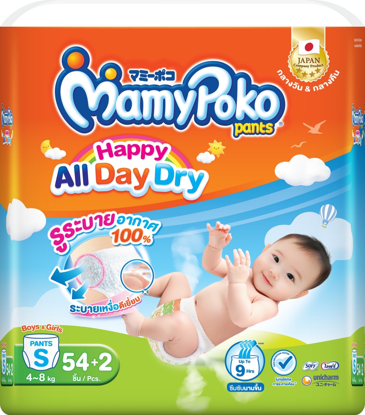 (แบบห่อเดี่ยว) MAMYPOKO ALL DAY DRY มามี่โพโค กางเกงผ้าอ้อมเด็ก ไซส์ S-XXL