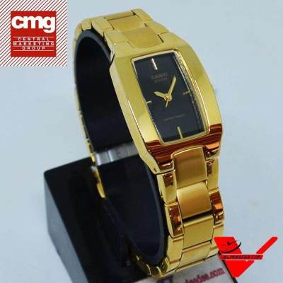 Veladeedee นาฬิกา Casio LTP-1165N-1C  (ประกัน CMG ศูนย์เซ็นทรัล 1 ปี) นาฬิกาข้อมือผู้หญิง รุ่น LTP-1165N-1CRDF (Gold/Black)