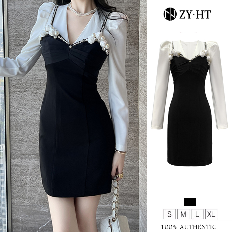 ZY.HT EraVogue เดรสผู้หญิง เดรสสีดำ เดรสรัดรูป เดรสแขนยาว เดรสทำงาน เดรสออกงาน เดรสไปงานแต่ง เดรสเซ็กซี่ เดรสเกาหลี ชุดออกงาน 9553 ราคา 1,823 บาท*ส่งฟรี