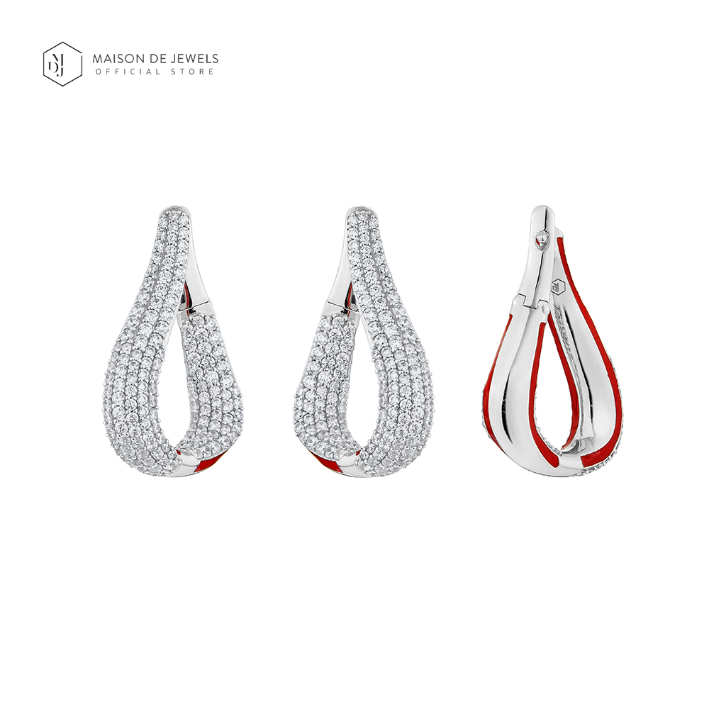Maison de Jewels - Red Carpet Lucid Earring ต่างหูเงิน ทอง ผมแดง ต่างหูดีไซน์ ต่างหูแบรนด์ ต่างหูเพชร CZ ต่างหูออกงาน ต่างหูแบรนด์ ราคา 5,466 บาท*ส่งฟรี