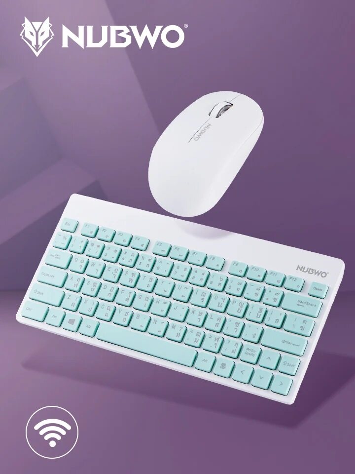 Wireless Keyboard and Mouse Mini Combo -NUBWO KB-NKM624  Support : Android / iOS / Windows / Mac OS