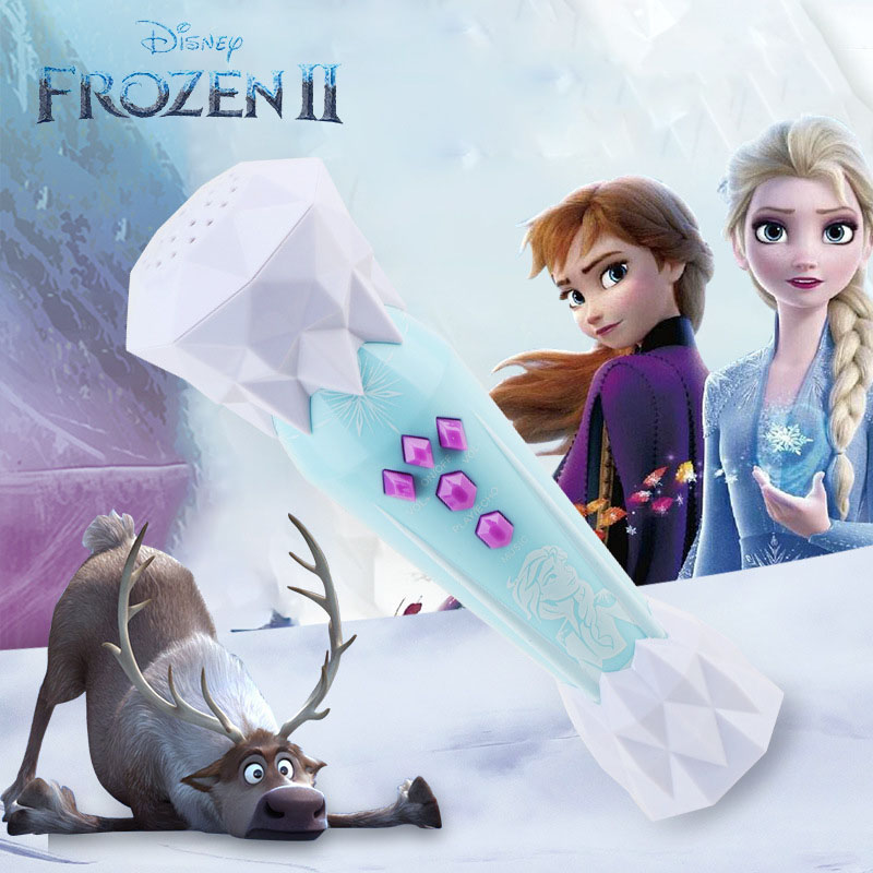 ดิสนีย์ไมโครโฟนเด็ก ไมโครโฟนร้องเพลงคาราโอเกะ ไมโครโฟนเจ้าหญิงเอลซ่าfrozen ไมโครโฟนของเล่นสำหรับเด็ก