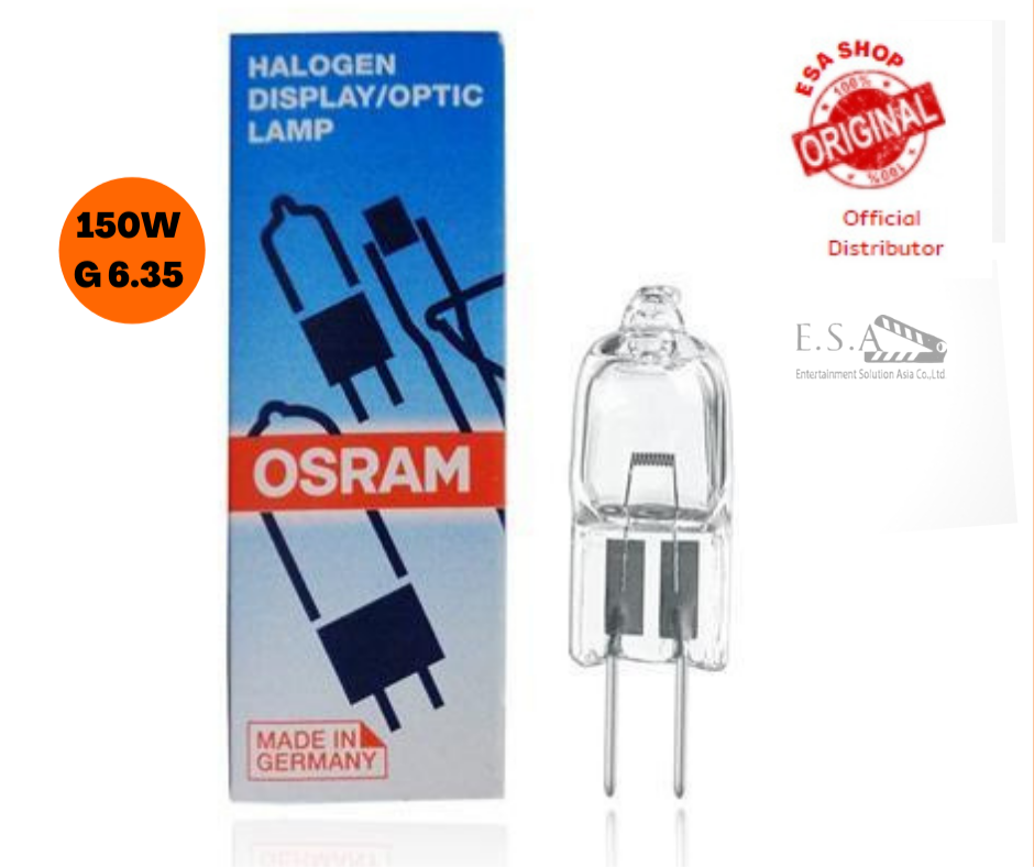 หลอดไฟ แพค 10 หลอด OSRAM 64640 HLX 150W 24V G6.35