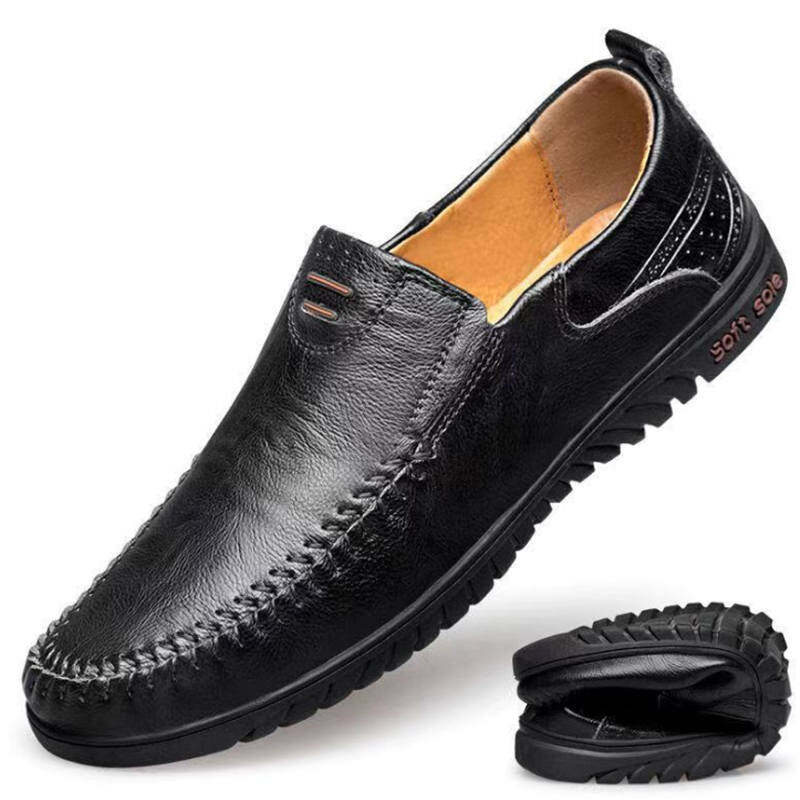 Men's leather shoesสไตล์คลาสสิกหนังแท้รองเท้าหนังผู้ชายรองเท้าลำลองผู้ชายรองเท้าทำงานรองเท้าแฟชั่นผู้ชาย