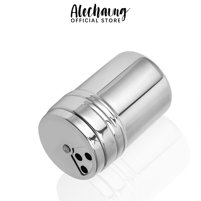 Alechaung ที่ใส่เครื่องปรุง สแตนเลส กระปุกใส่เครื่องปรุง ขวดใส่เครื่องปรุง กระปุกใส่พริก 150ml กระปุกใส่เกลือเเละพริกไทย Salt Spice Shaker ราคา 17 บาท*ส่งฟรี
