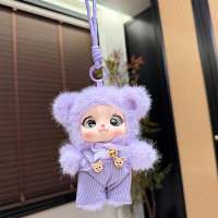 Y2E2noa Shop🎀 พวงกุญแจตุ๊กตาครอบครัวกระต่ายพวงกุญแจตุ๊กตาไวนิลสำหรับกระเป๋าเป้สะพายหลังกระเป๋าเด็กน่ารักตกแต่ง1ชิ้น
