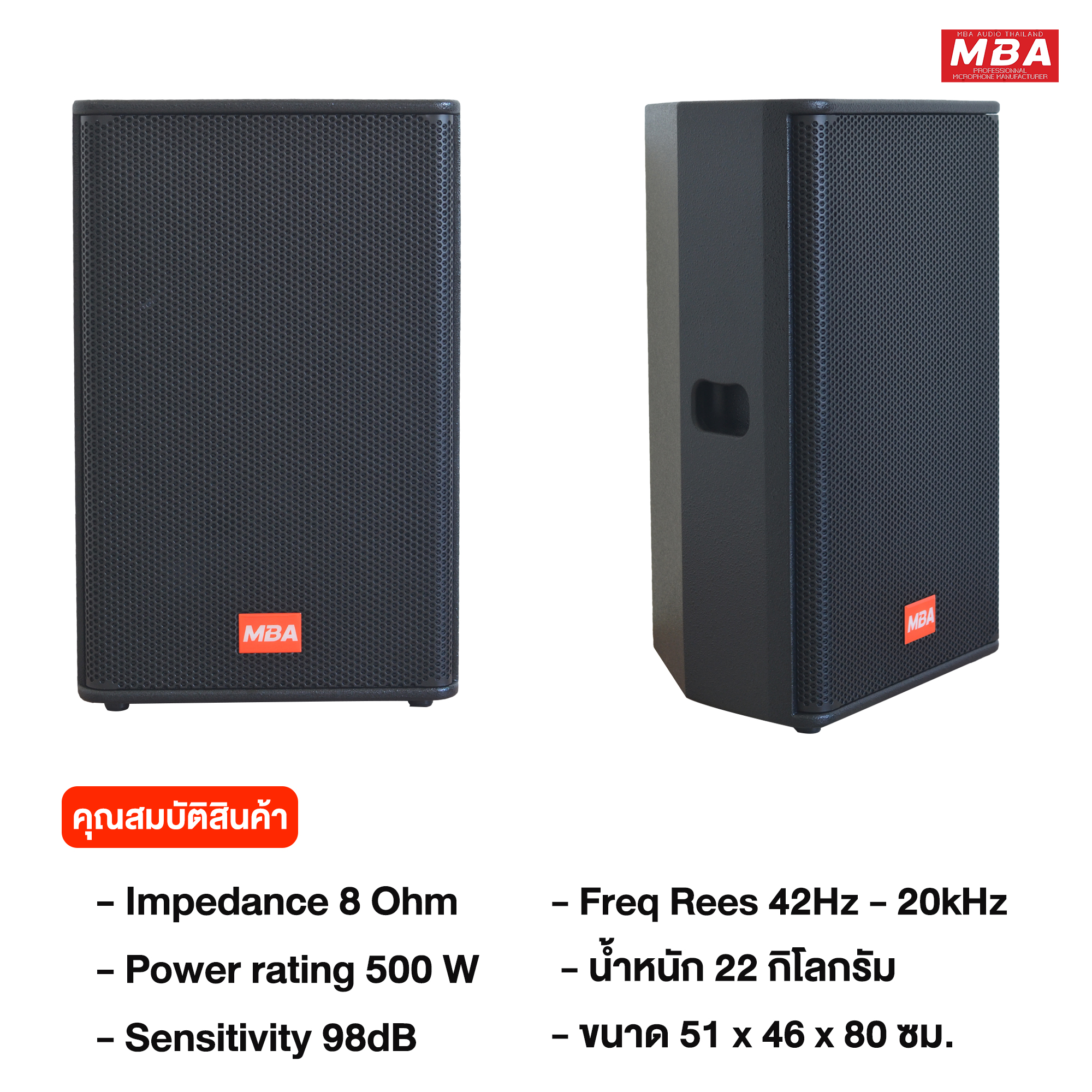 ตู้ลำโพง รุ่น PS15R2 ม้อัดแท้ 15 นิ้ว กำลัง 500 วัตต์ ตู้ลำโพงเสียงดี ไ มีเน็ตเวิร์ค ราคาต่อ 2 ตู้