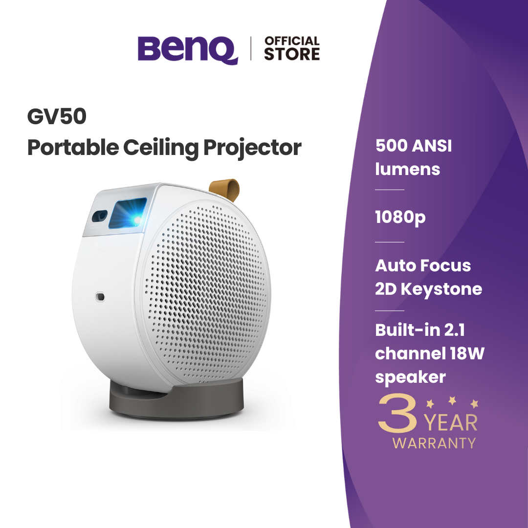 Benq Gv50 1080P 500Lm Laser Portable Projector with Google Tv (Portable Projector, Wifi Projector) ราคา 25,990 บาท*ส่งฟรี