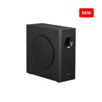 Edifier T5s ซับวูฟเฟอร์ขับเคลื่อน  กำลังขับรวม 70W RMS วูฟเฟอร์ระยะไกล 8 นิ้ว ความถี่ต่ำถึง 35Hz การเชื่อมต่อ RCA Line-in/Line-out