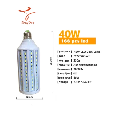 Photo Studio Photography LED 40W-168Beads / 60W-204Beads / 120W-305Beads E27 5500K LED Corn Lamp Light Bulb Daylight