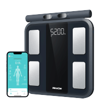 MeeGoo เครื่องชั่งน้ำหนักอัจฉริยะ Smart Scale เซนเซอร์ 8 อิเล็กโทรด ตรวจ 28 พารามิเตอร์ 180KG การวัดที่แม่น ใช้กับแอป Fitdays