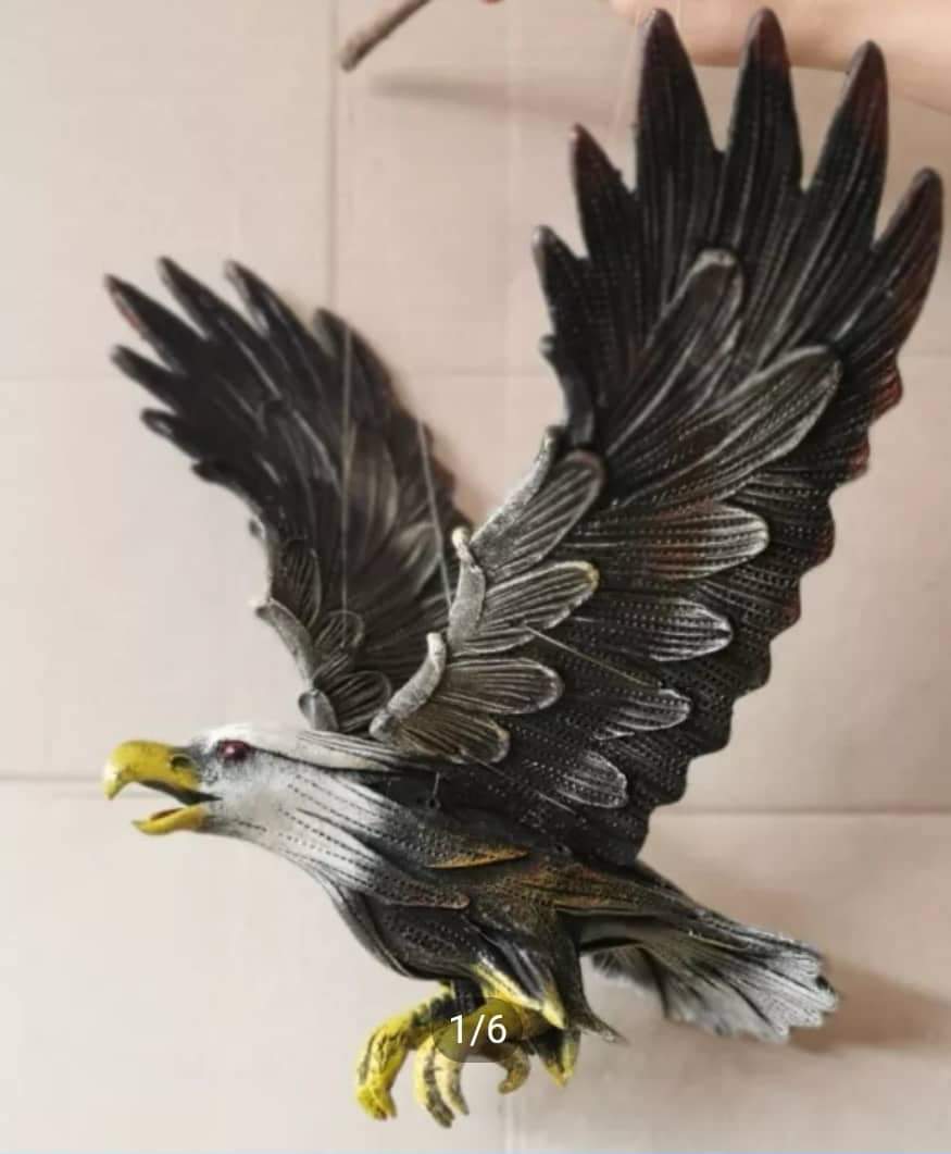 Mobile Pigeon Repellent Eagle Mobile Pigeon Repellent Fake Hawk to Repel Birds, Size 21 Inches - Gray, Black (Not Resistant to Rain) ​ Use Them to Hang up to Deter Annoying Birds and Decorate Your Home. ราคา 450 บาท*ส่งฟรี
