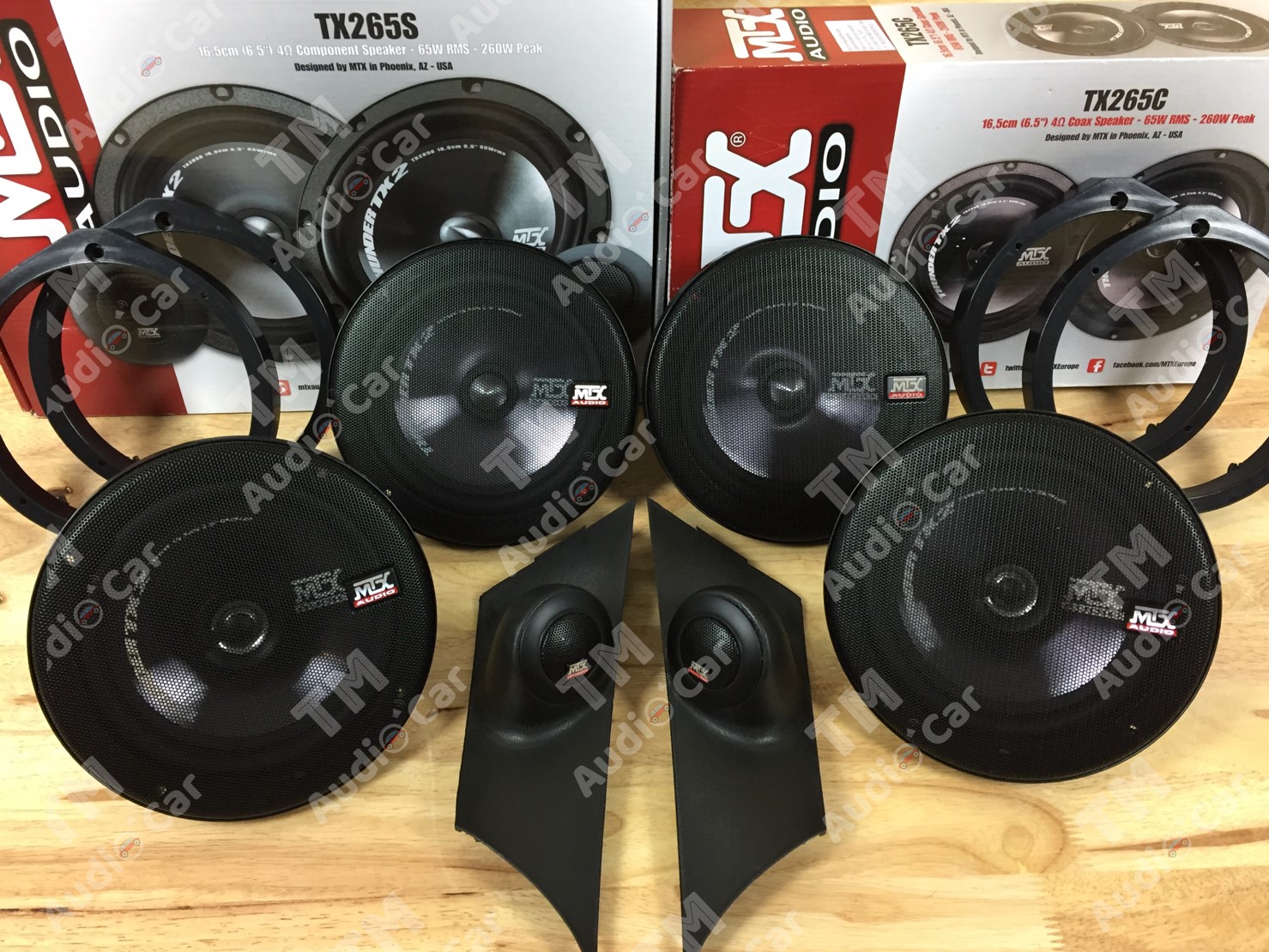 หูช้างตรงรุ่น HONDA CIVIC 2006-2011 + ลำโพง 6.5” MTX-TX265S + MTX-TX265C + ฐานรองลำโพงตรงรุ่น จำนวน 2คู่ ราคา 5,100 บาท*ส่งฟรี