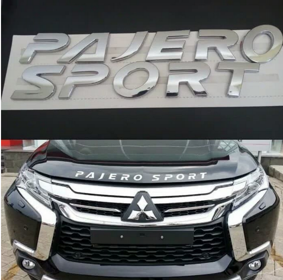 โลโก้ตัวอักษรแยก ติดฝากระโปรงหน้า มิตซูบิชิ ปาเจโร่สปอร์ต MITSUBISHI PAJERO SPORT FRONT SKIRT LOGO 3D  SIZE L