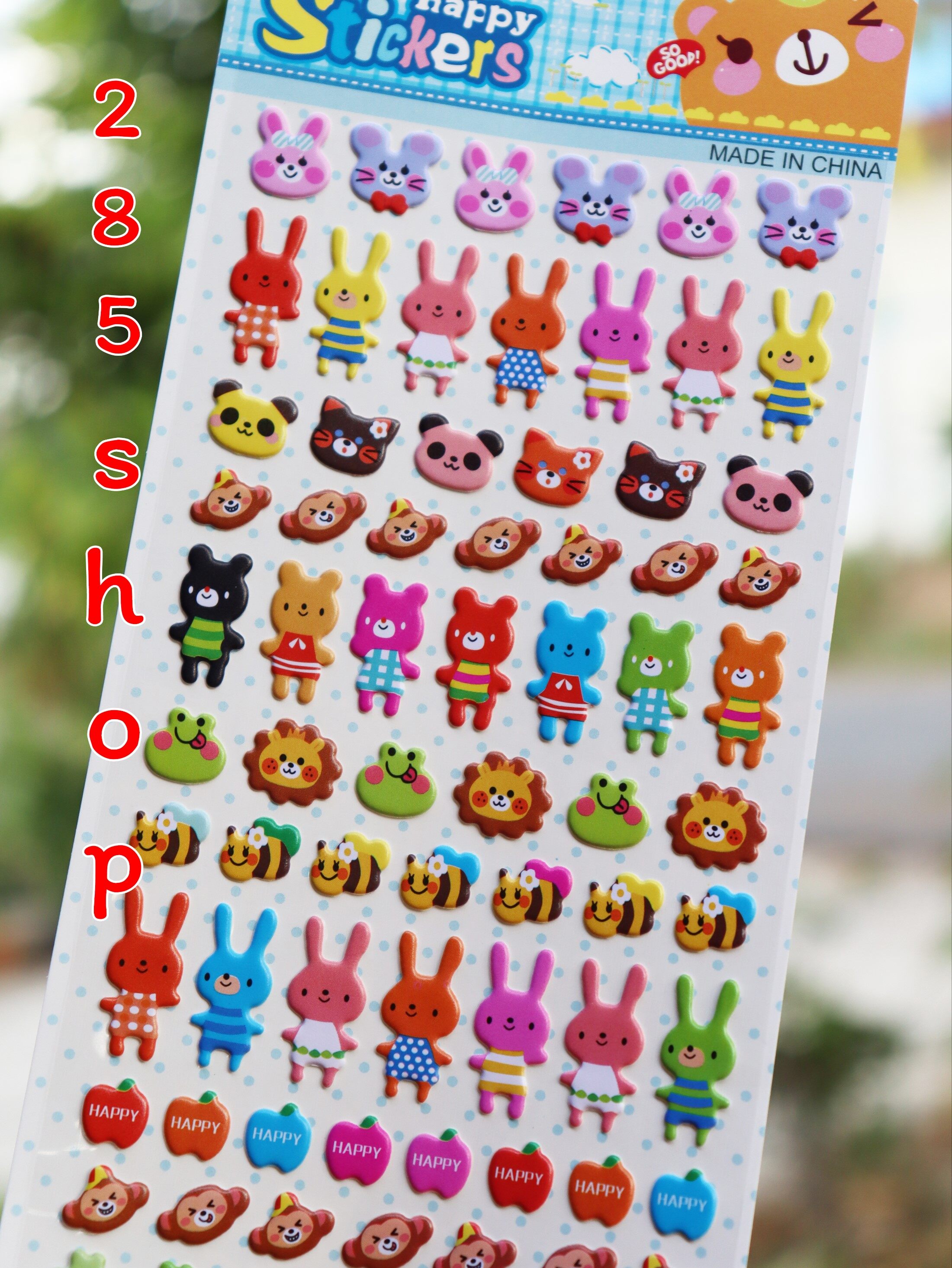 สติ๊กเกอร์นูนเกาหลี 3D เกรดเอ ขนาด 10x24 cm สีสวยลายน่ารัก Kids Stickers 3D PVC Korea สินค้าพร้อมส่ง สินค้าในประเทศไทย