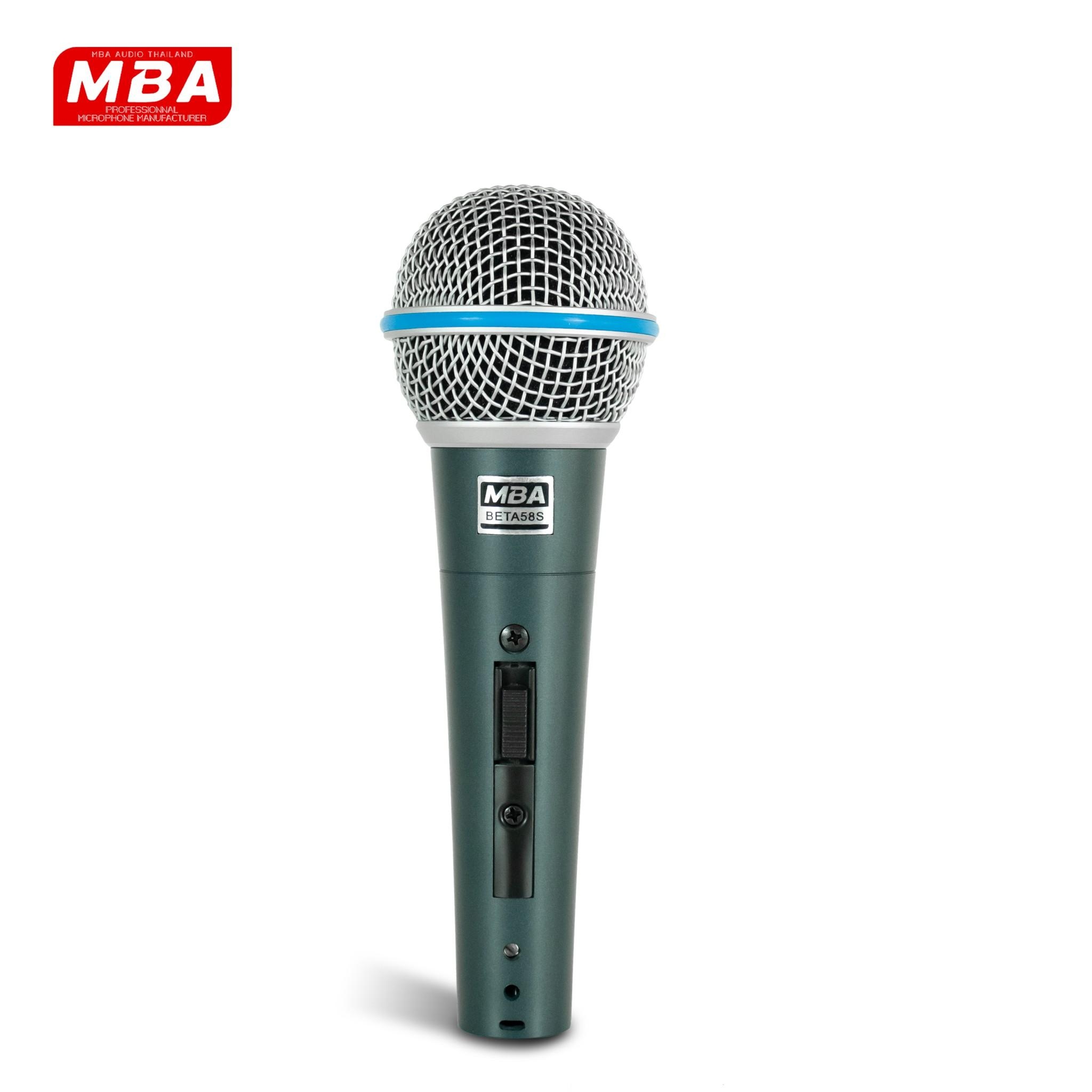 ไมค์สาย รุ่น BETA58S ไมโครโฟน MBA Microphone สายยาว 4.1 เมตร ไมโครโฟน ไมค์ร้องเพลง ไมค์สายเสียงดี