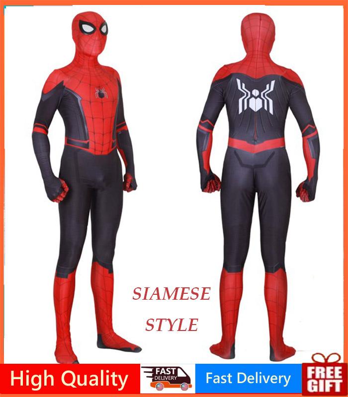Halloween Spider  Far From Home Mysterio cosplay Siamese tights Playing costume Adult size S-3XL