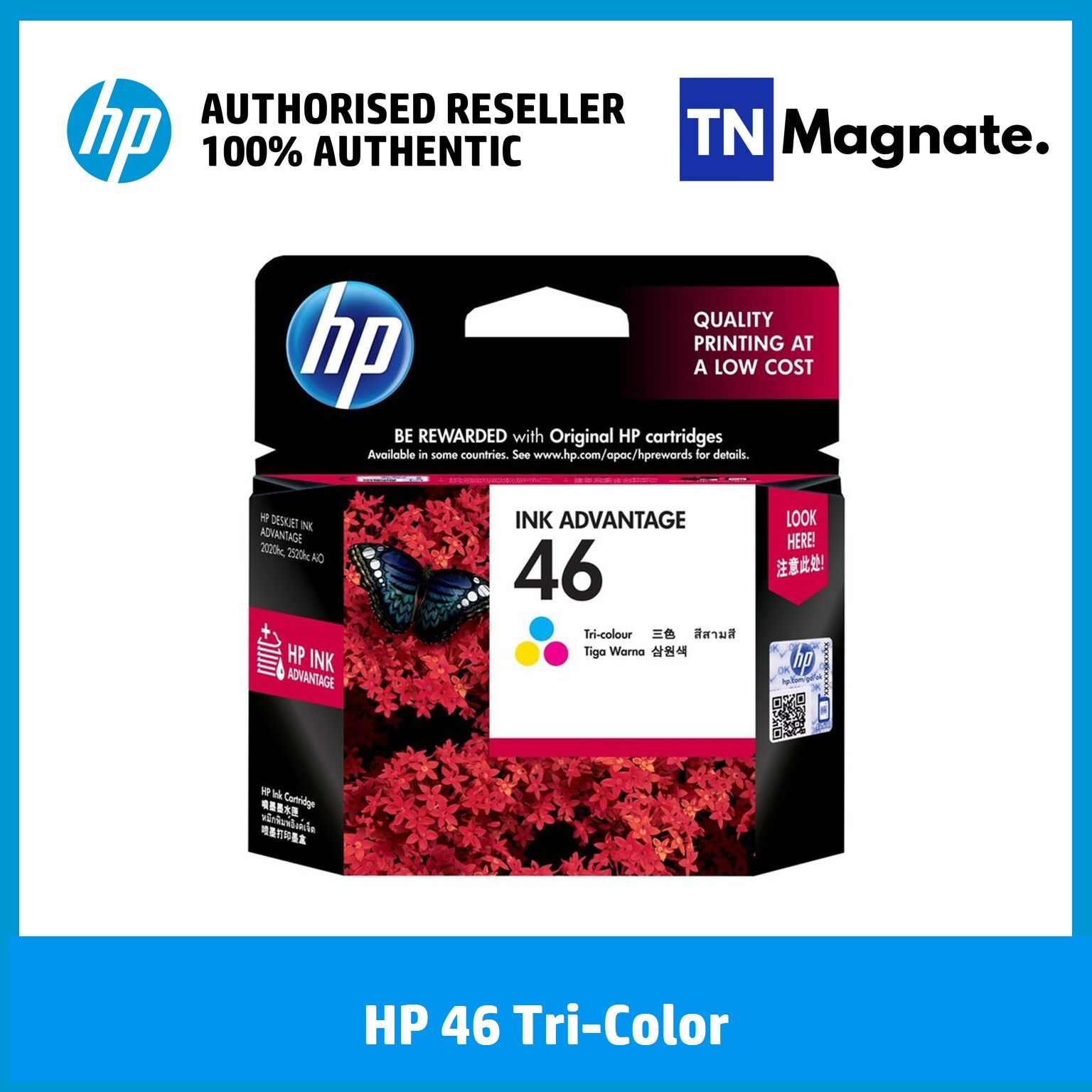 [หมึกพิมพ์อิงค์เจ็ท] HP 46 Tri-color Ink Cartridge [CZ638AA] (หมึกสี)