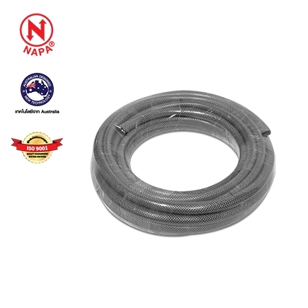 Napa Pvc Fiberglass Hose 5/8 X 10 M. Gray Striped, Highly Flexible, Strong, Has Anti-Slip Lines, Comfortable to Hold, Doesn'T Slip from the Hand (058884) ราคา 449 บาท*ส่งฟรี