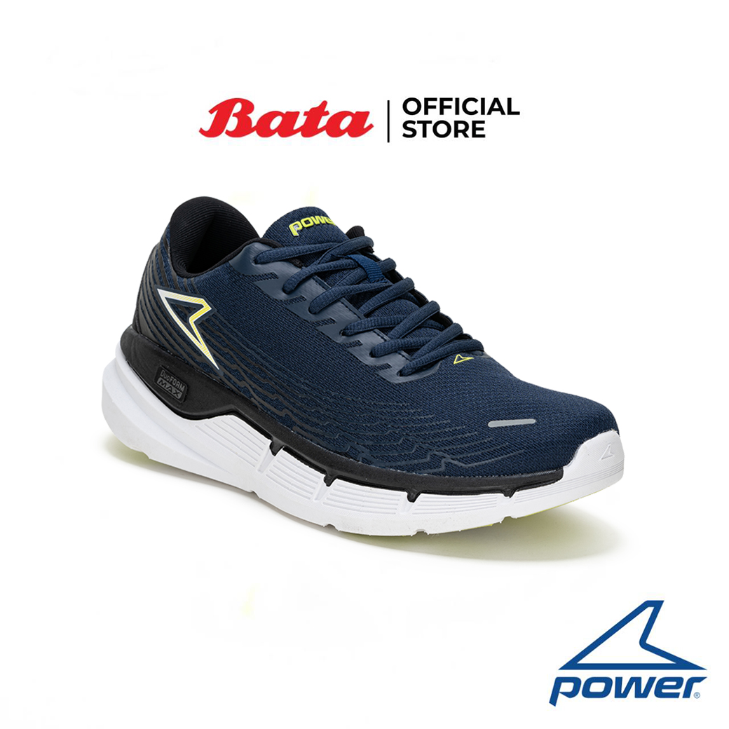 Bata บาจา ยี่ห้อ Power รองเท้ากีฬาวิ่ง Running Shoes พร้อมเทคโนโลยี DuoFoam Max 500 LX สำหรับผู้ชาย สีน้ำเงินเข้ม 8189636 ราคา 1,599 บาท*ส่งฟรี