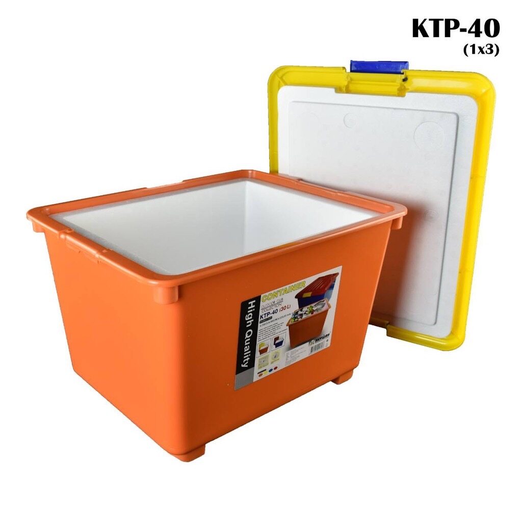 กล่องเก็บรักษาความเย็นใส่ได้30ลิตร(Cold Storage Box) KTP-40 ตรา KEYWAY ขนาด39x50x32.5cm