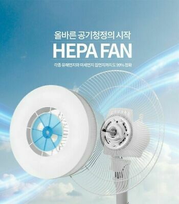 Hepa Fan Filter ใบพัดกำจัดฝุ่น PM2.5 ไส้กรองอากาศ hepa ลดภูมิแพ้ ฝุ่นละออง และแบคทีเรียในอากาศ ประสิทธิภาพสูง 99.98% รับประกัน 1 ปี