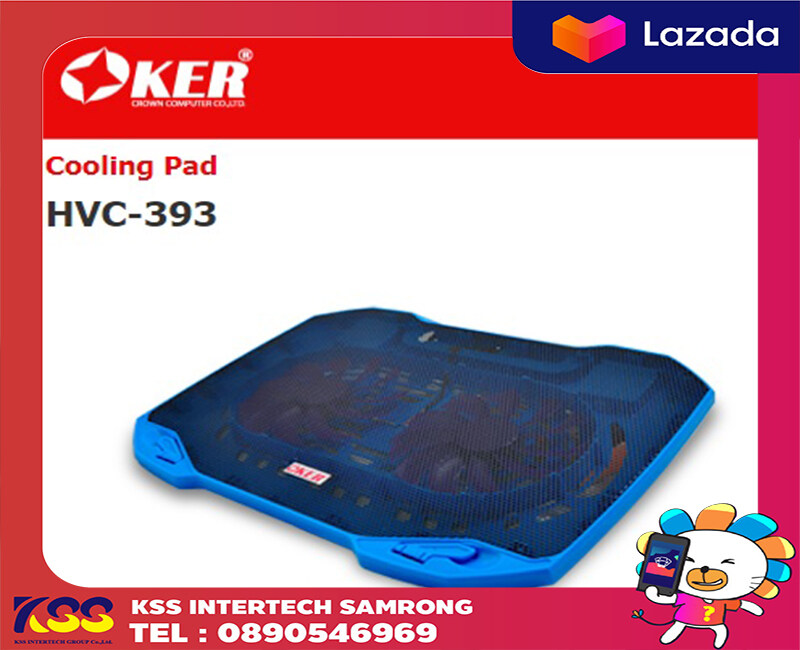 พัดลมระบายความร้อน Oker NOTEBOOK COOLING PAD HVC-393